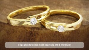 nhẫn cặp vàng 18k 1 chỉ