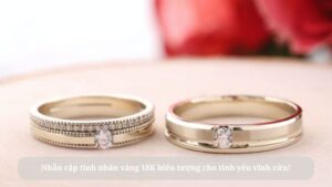 nhẫn cặp tình nhân vàng 18k