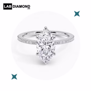 Nhẫn cầu hôn marquise pave